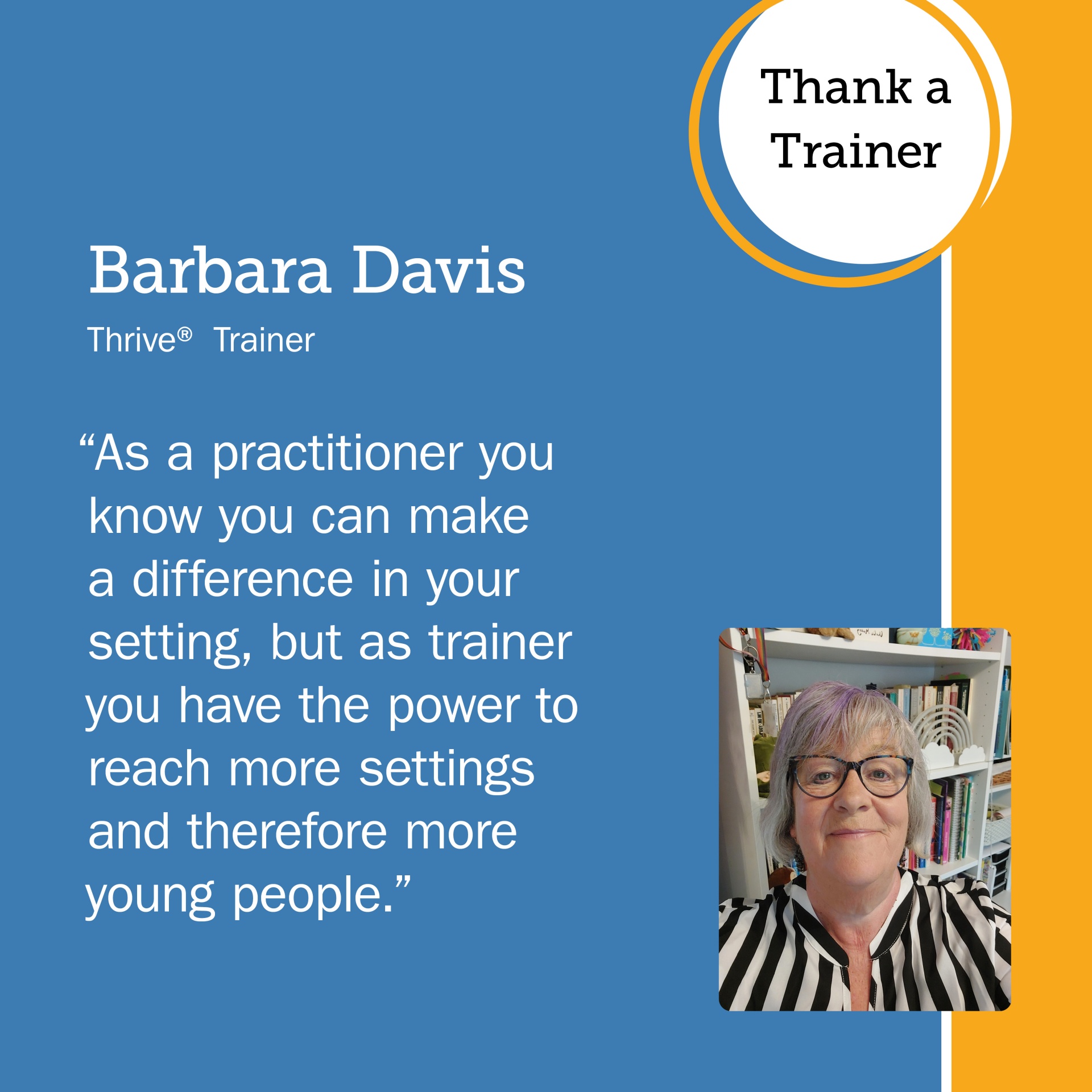 Thrive Trainer Barbra Davis